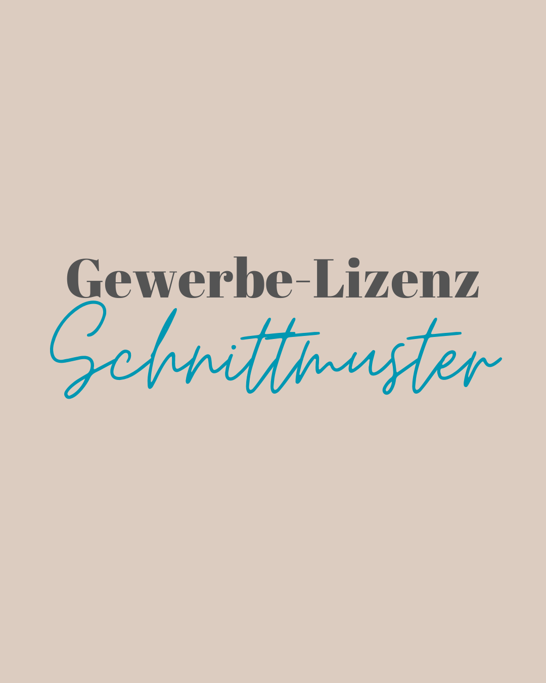 Gewerbelizenz Schnittmuster / Ebooks