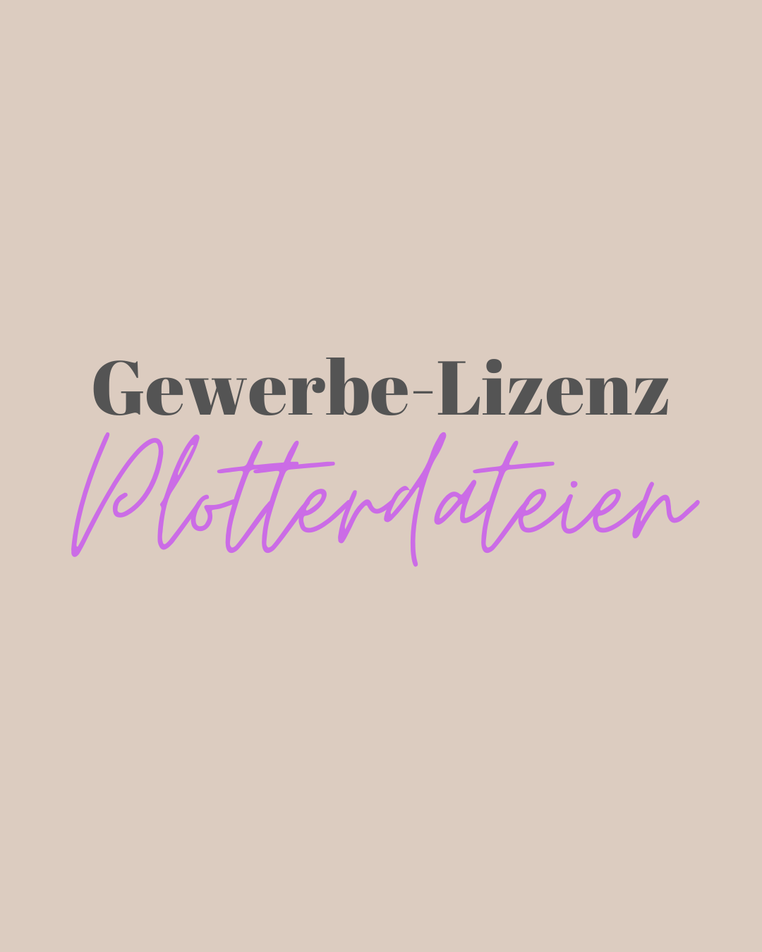 Gewerbelizenz Plotterdateien