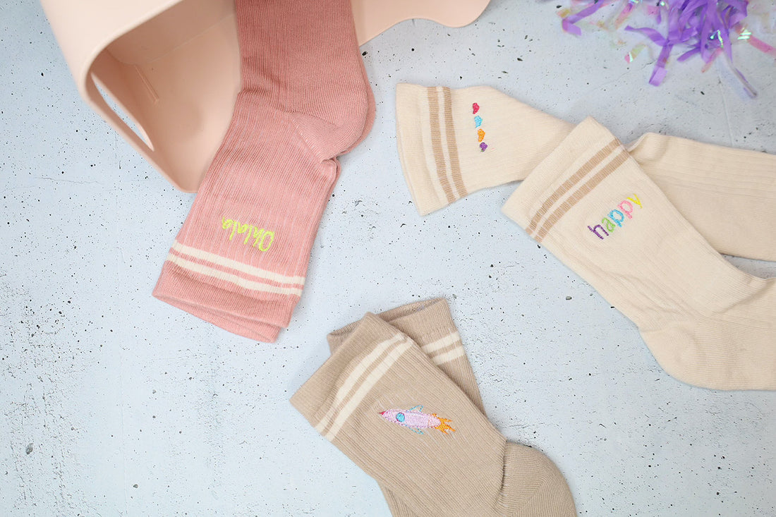 Socken besticken - Freebie Stickdatei