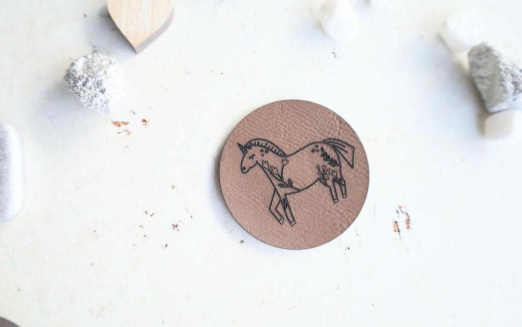 Kunstleder Patch "Einhorn"