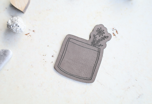 Kunstleder Patch "Wildblumen Tasche"