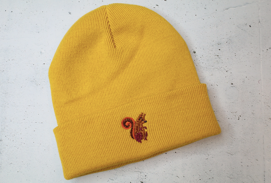 Beanie "Eichhörnchen Senf"