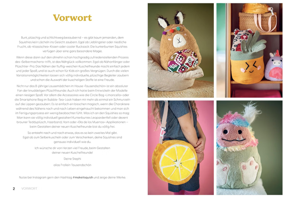 Buch `Make it Squish - Nähen im Squishmallow-Style` mit Schnittmuster-Bögen
