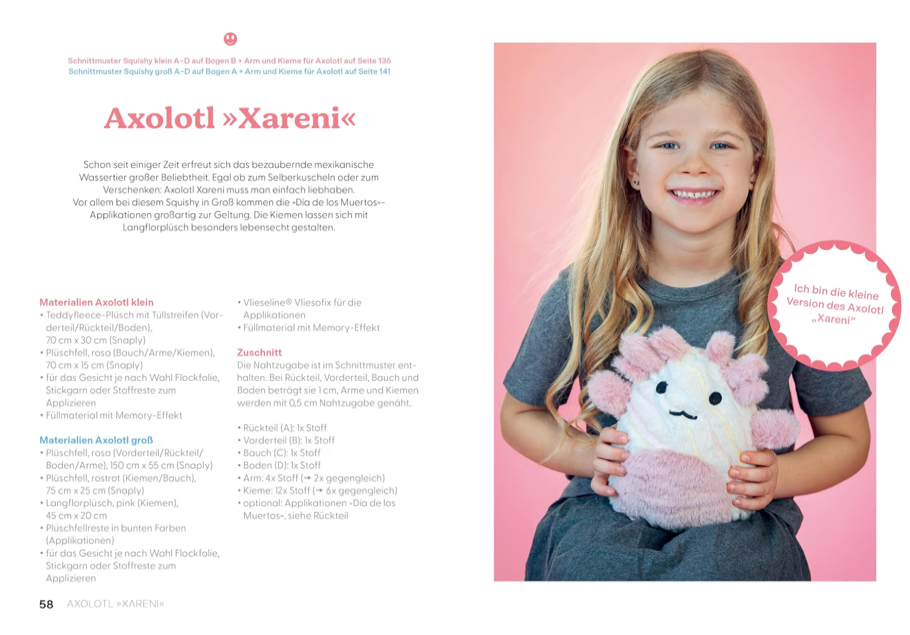 Buch `Make it Squish - Nähen im Squishmallow-Style` mit Schnittmuster-Bögen