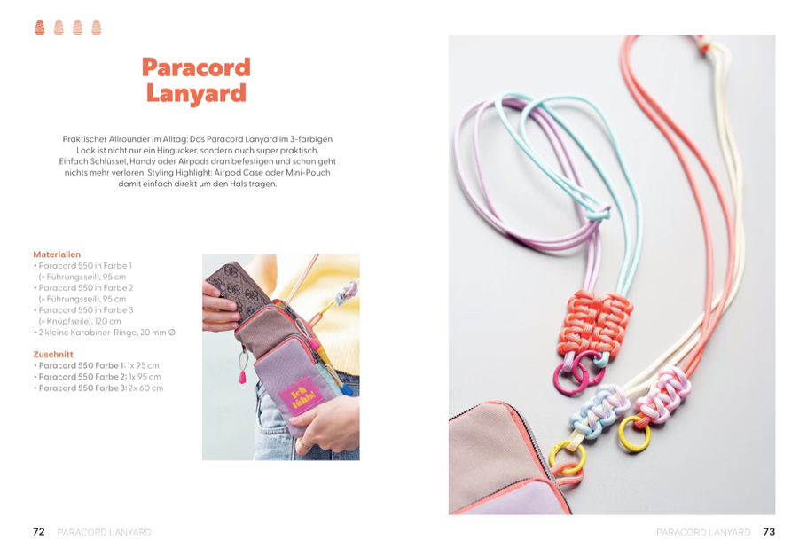 Buch `Handmade für unterwegs - Selbstgenähte Lieblingsstücke: Rucksack, Basecap, Handyband und mehr` mit Schnittmuster-Bögen