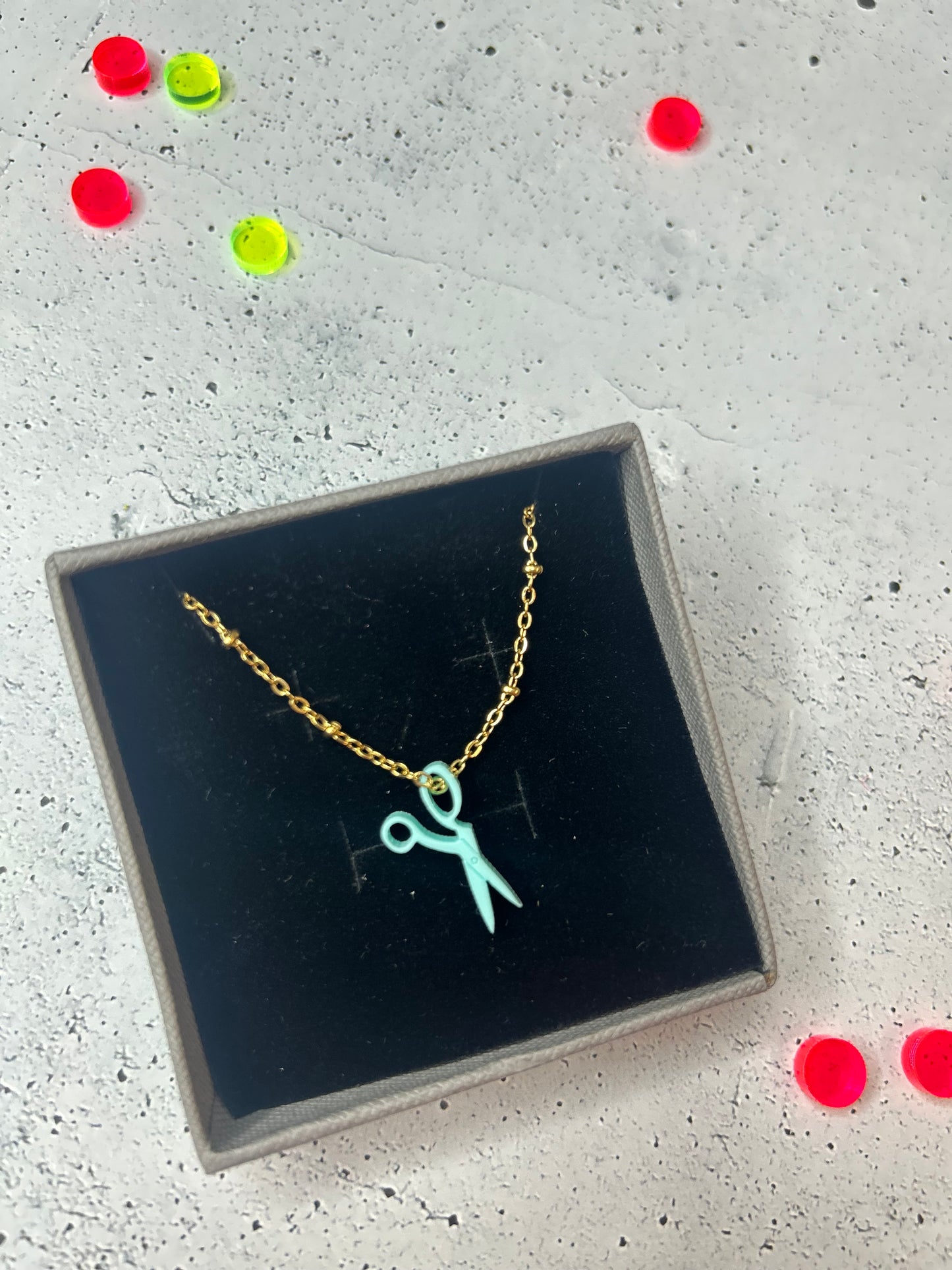 Statement Kette "Schere" gold - verschiedene Farben verfügbar