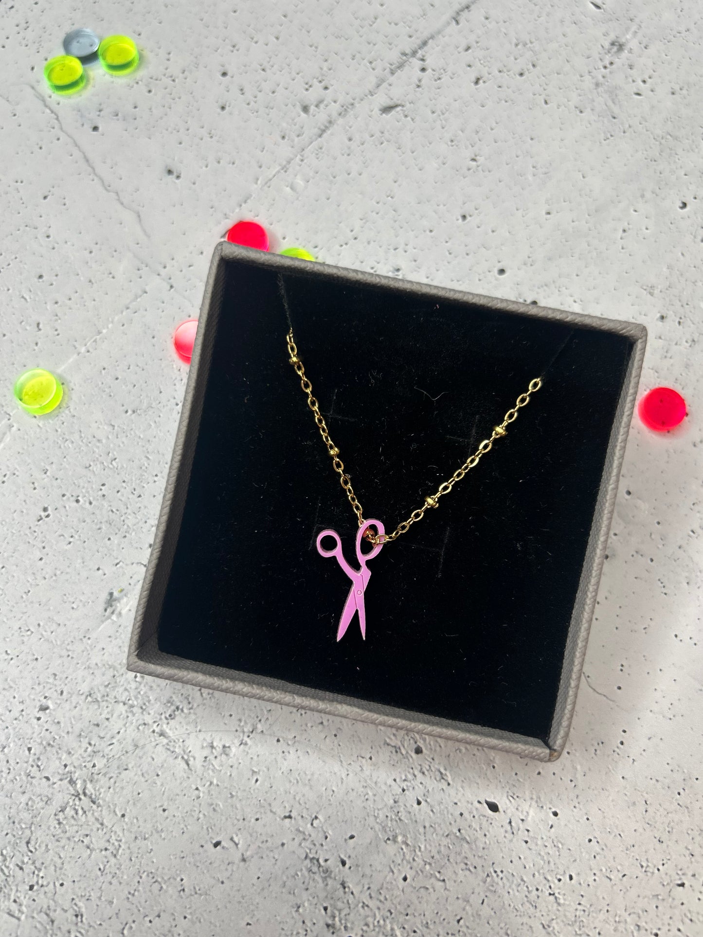 Statement Kette "Schere" gold - verschiedene Farben verfügbar