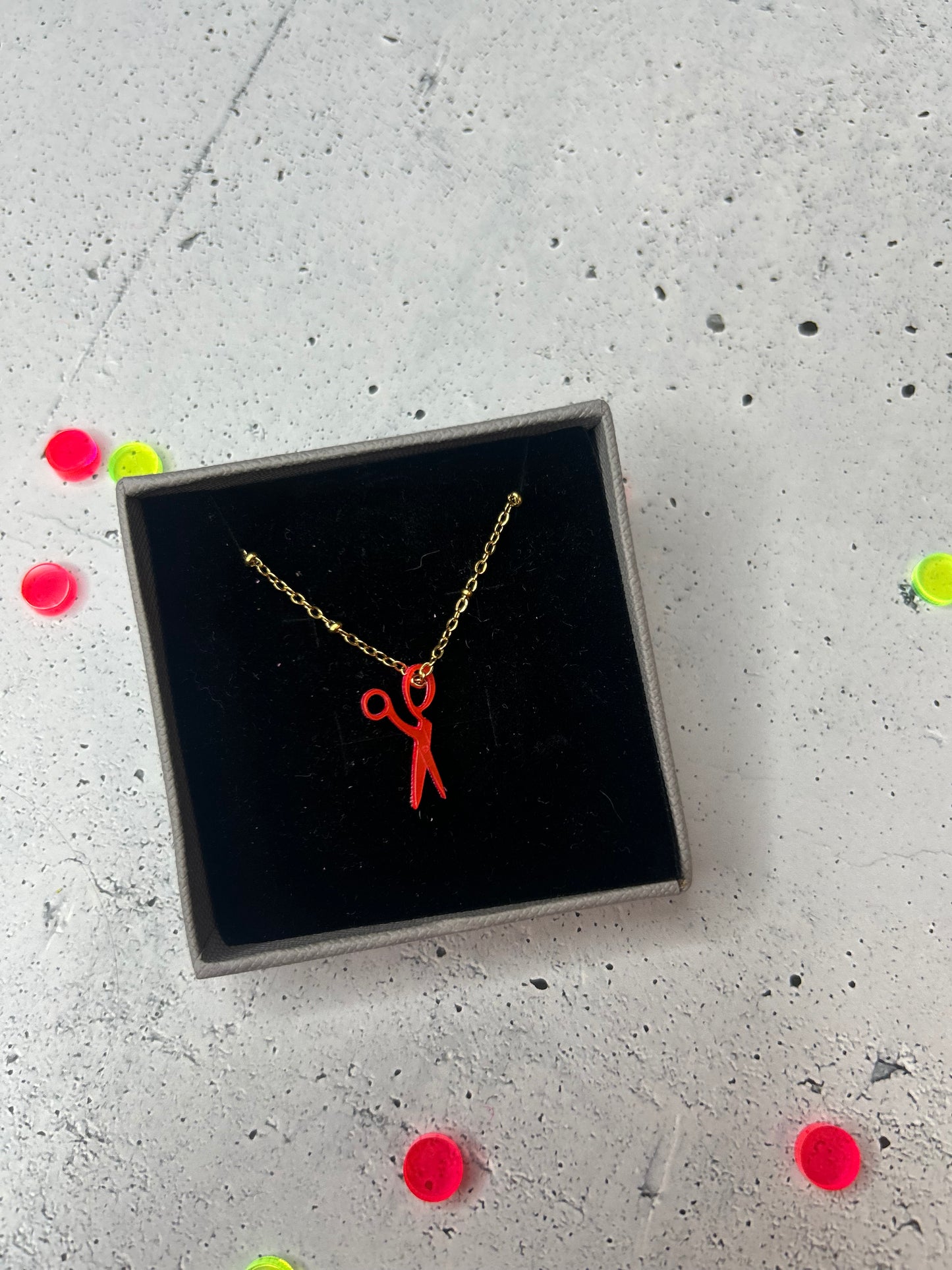 Statement Kette "Schere" gold - verschiedene Farben verfügbar