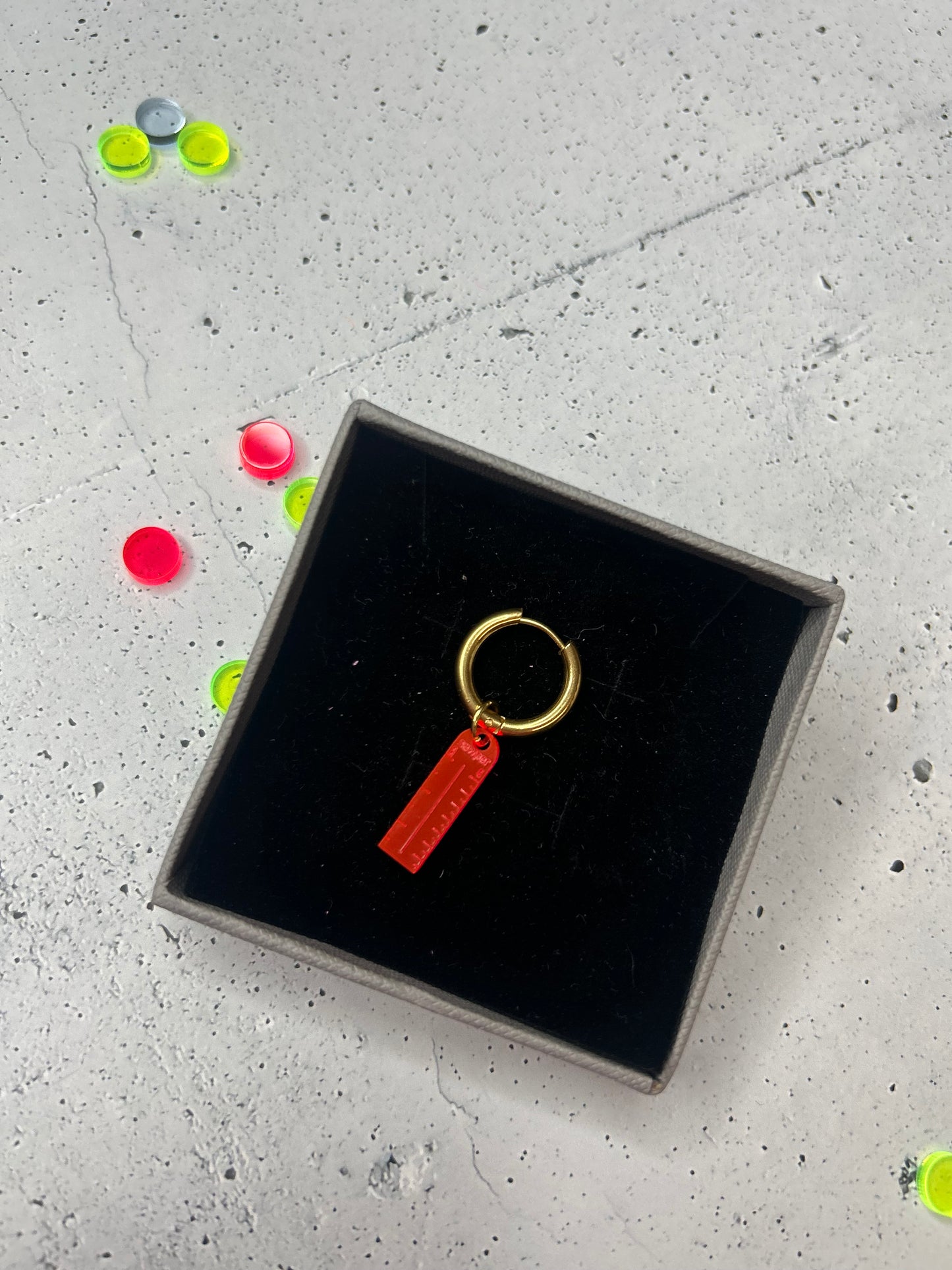 Creole / Ohrring "Lineal" gold - verschiedene Farben verfügbar