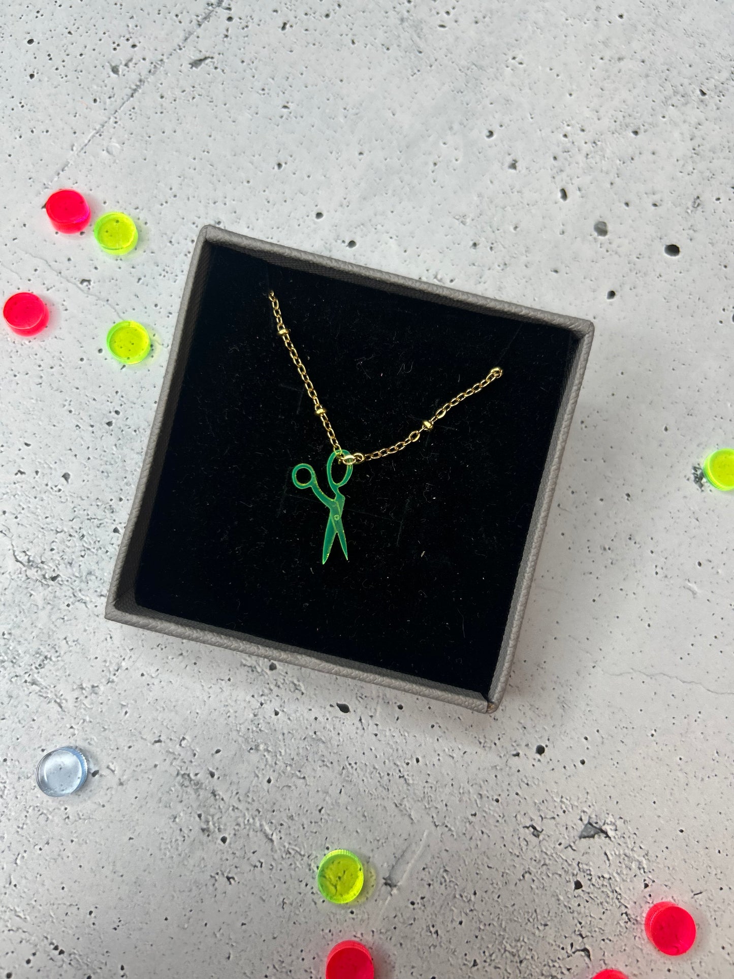 Statement Kette "Schere" gold - verschiedene Farben verfügbar