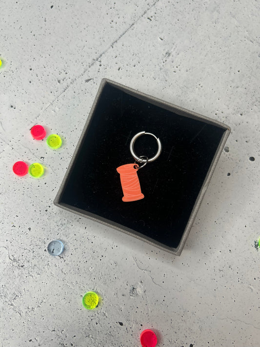 Creole / Ohrring "Garnrolle" silber - verschiedene Farben verfügbar