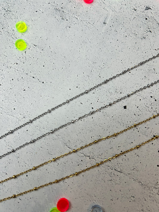 Kette / Satellitenkette Edelstahl 45cm - verschiedene Farben verfügbar