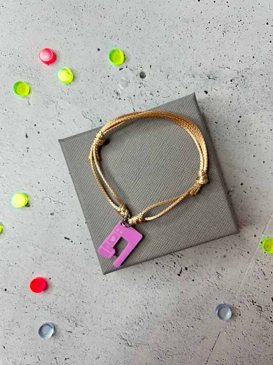 Armband Natur "Nähmaschine" - verschiedene Farben verfügbar