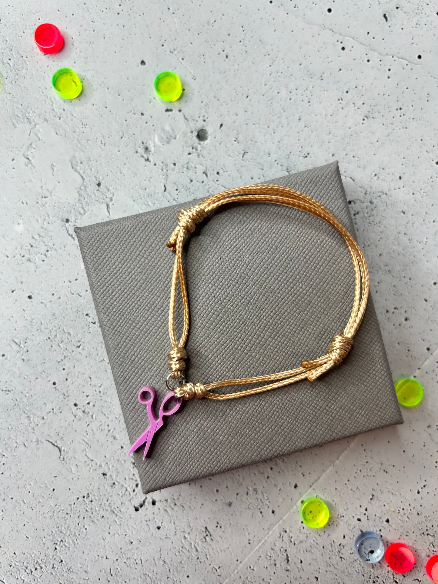 Armband Natur "Schere" - verschiedene Farben verfügbar