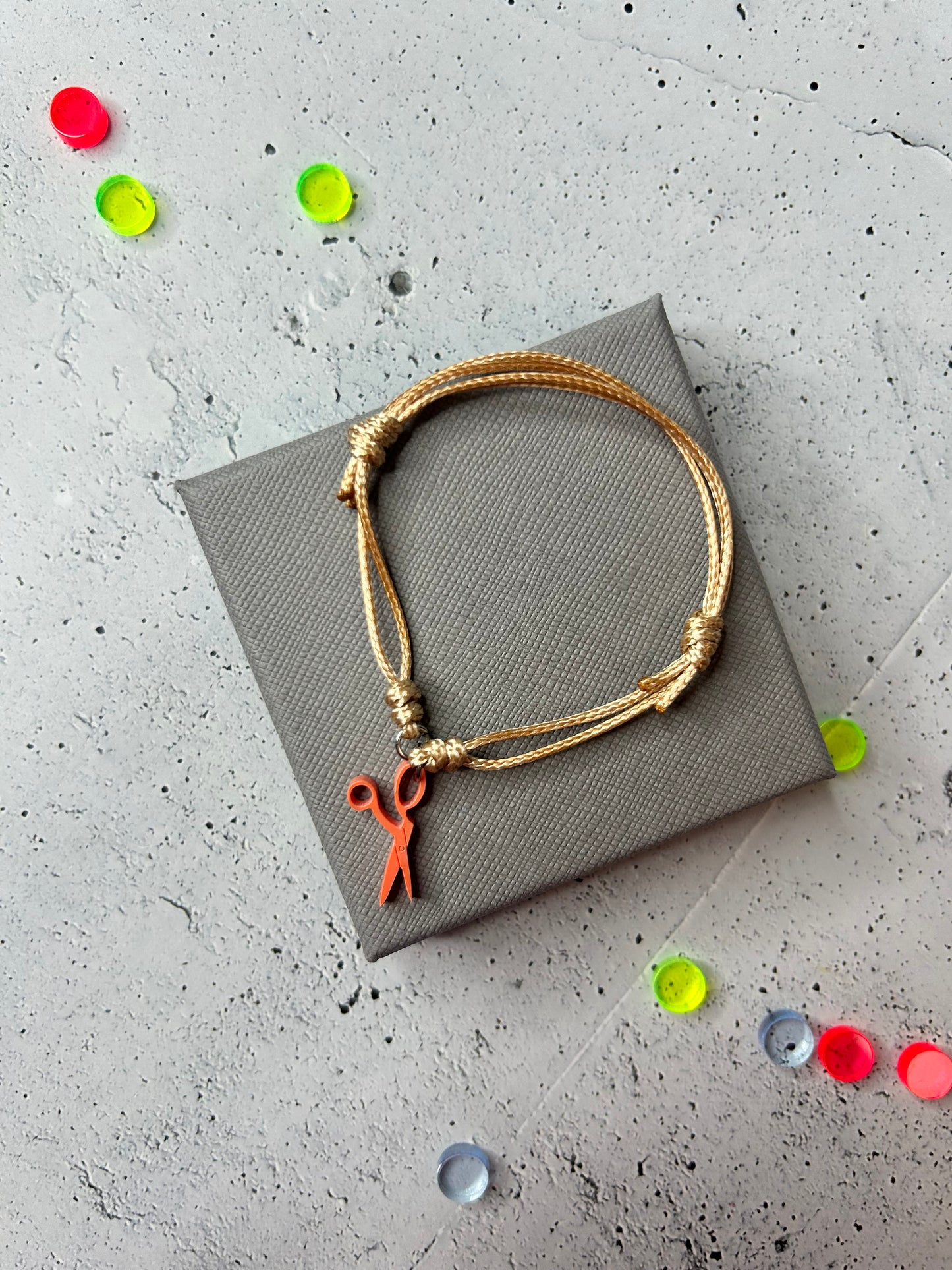 Armband Natur "Schere" - verschiedene Farben verfügbar
