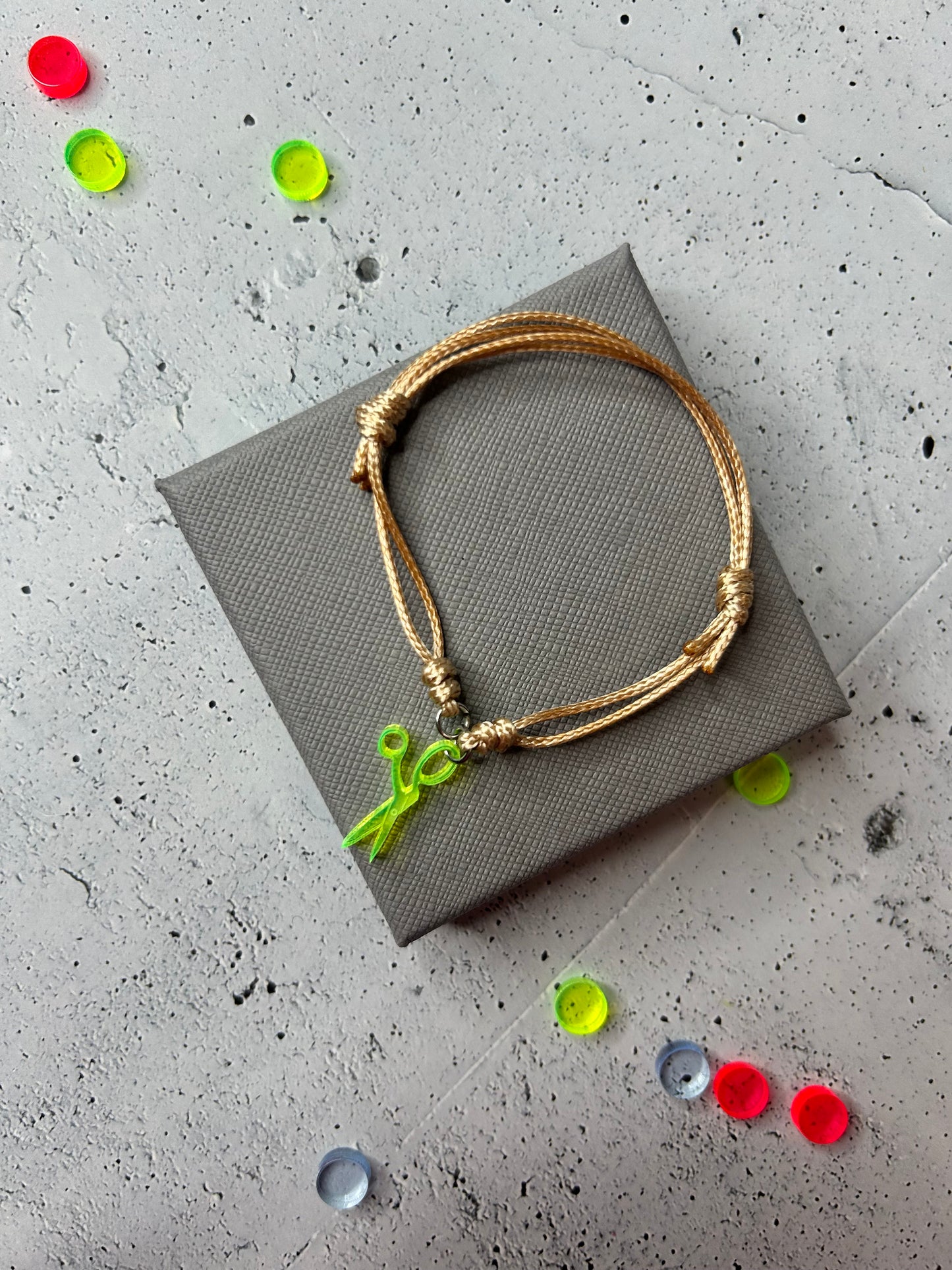Armband Natur "Schere" - verschiedene Farben verfügbar