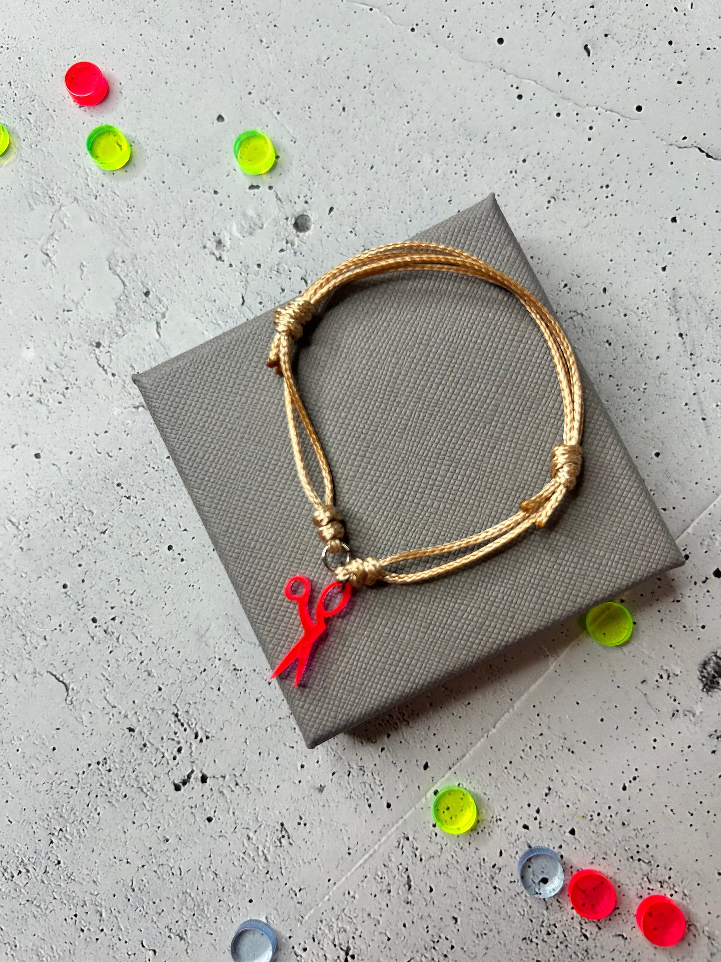 Armband Natur "Schere" - verschiedene Farben verfügbar