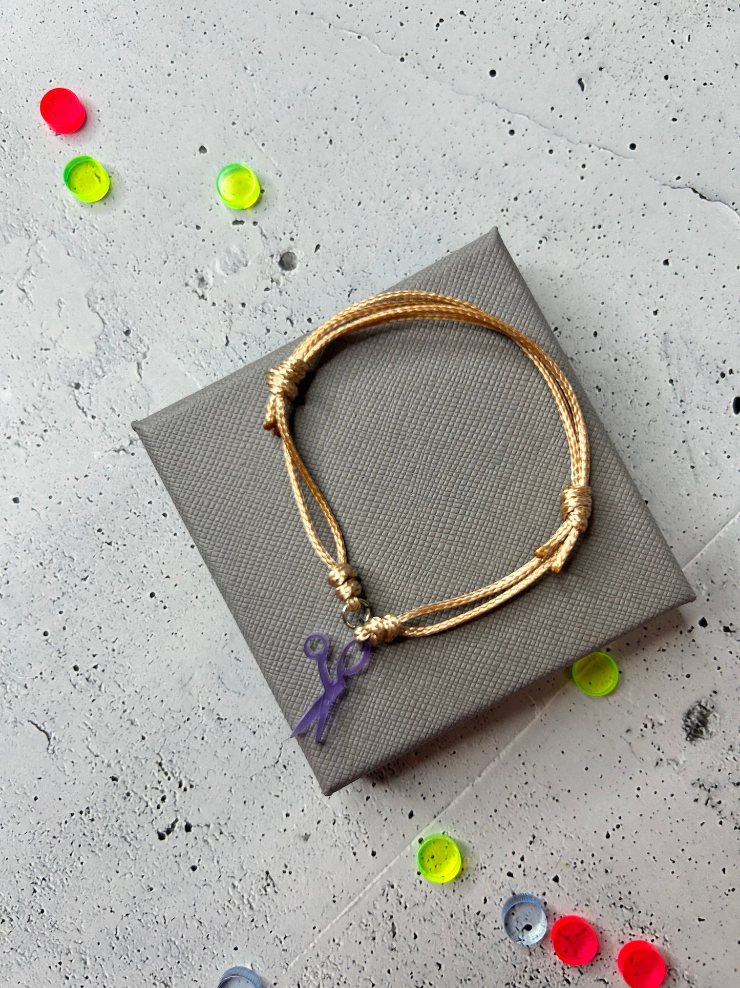 Armband Natur "Schere" - verschiedene Farben verfügbar