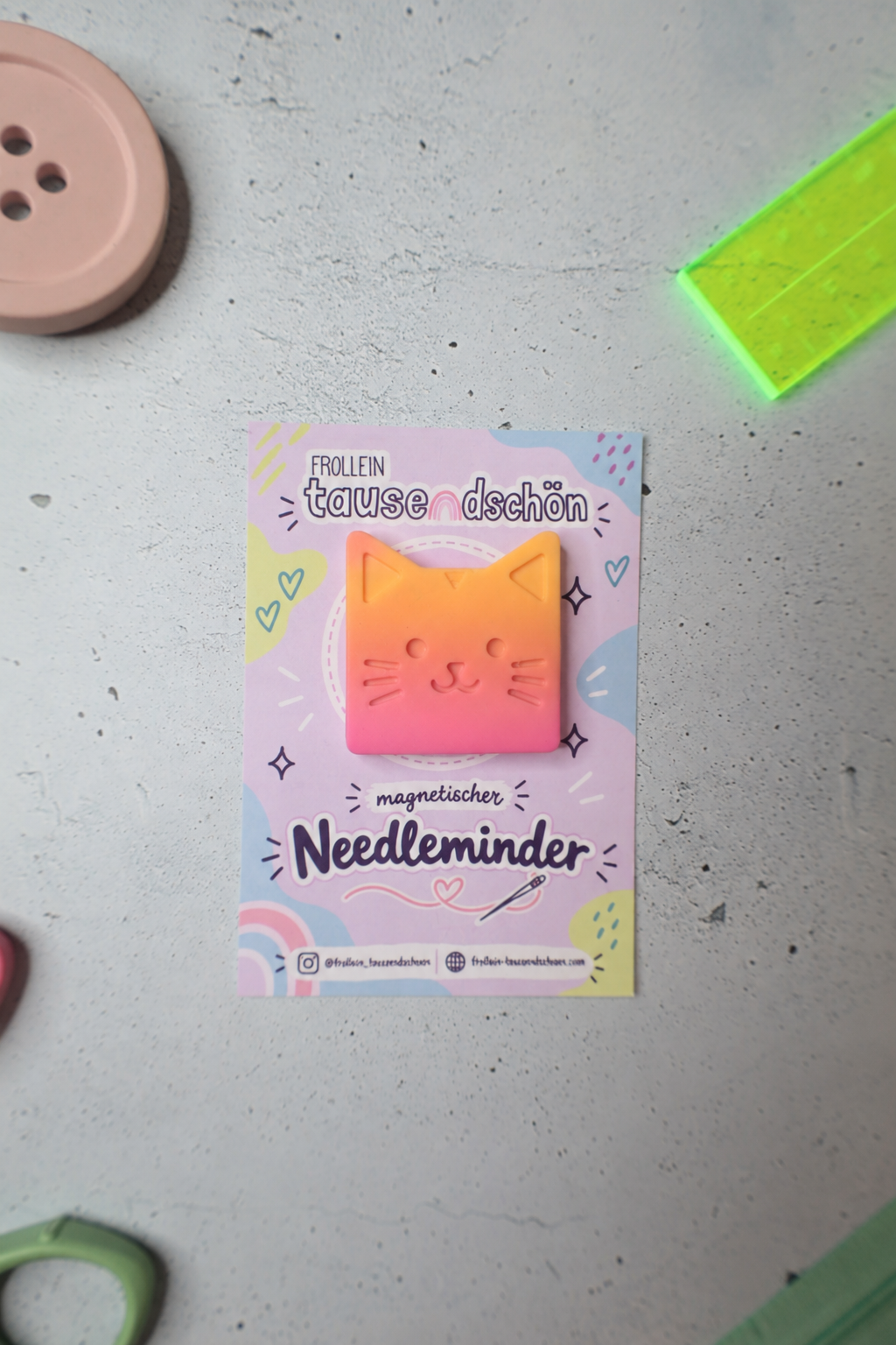 Magnetischer Needleminder "Kitty" - verschiedene Farben
