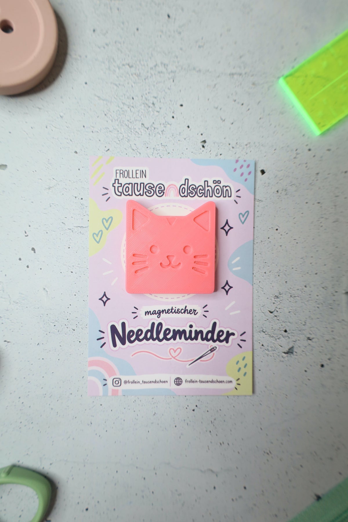 Magnetischer Needleminder "Kitty" - verschiedene Farben