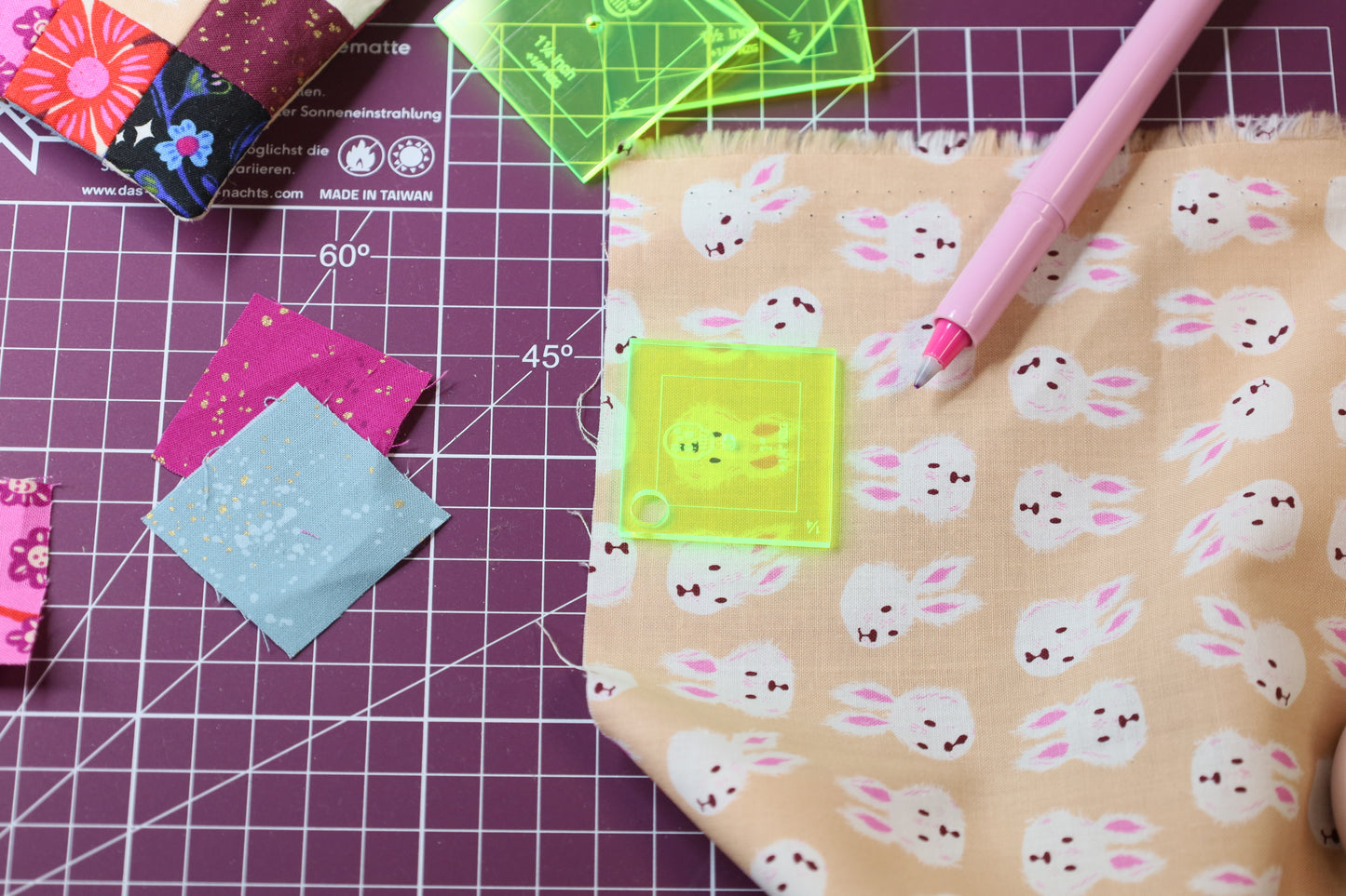 Mini-Grid #4 - "Scrappies" Inch Schablonen für Patchwork und Motivplatzierung - verschiedene Größen verfügbar