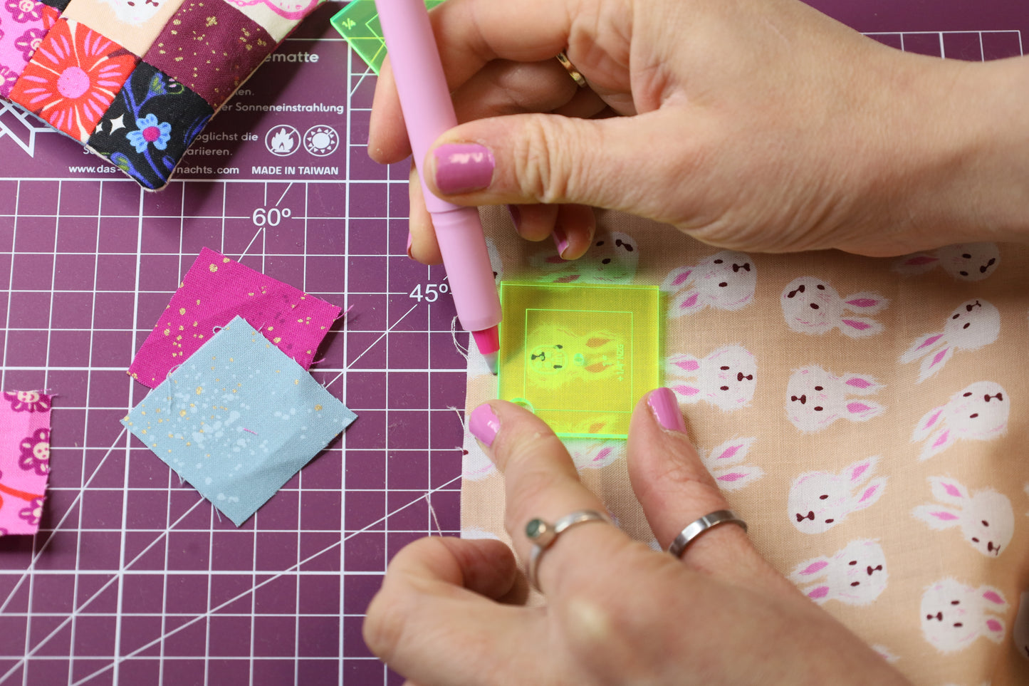 Mini-Grid #4 - "Scrappies" Inch Schablonen für Patchwork und Motivplatzierung - verschiedene Größen verfügbar